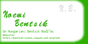 noemi bentsik business card